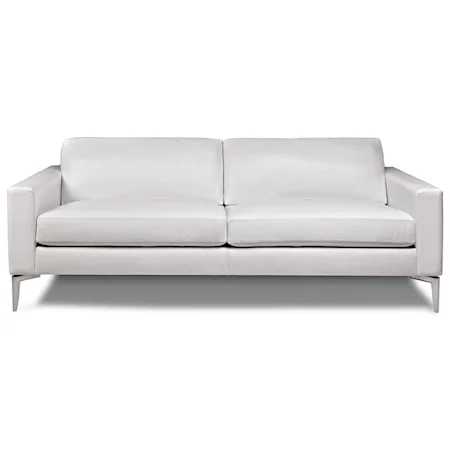 Contemporary 2-Seat Sofa with Metal Legs